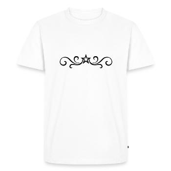 Ligne d’éléments d’ornement - T-shirt Premium bio Homme - blanc - Devant - Nico (187cm)