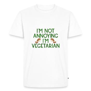 champignons légumes végétalien végétarien mushrooms4 - T-shirt Premium bio Homme - blanc - Devant - Nico (187cm)