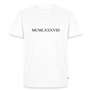 1988 - T-shirt Premium bio Homme - blanc - Devant - Nico (187cm)