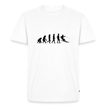 skieur evolution - T-shirt Premium bio Homme - blanc - Devant - Nico (187cm)