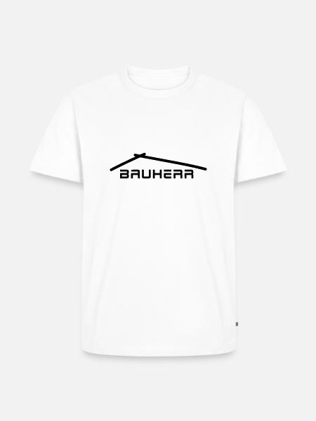 Bauherr- für Häuslebauer - Männer Premium Bio T-Shirt - Weiß