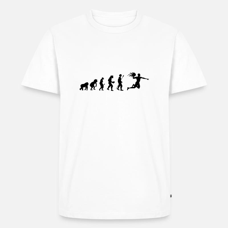 Handball evolution gift idea - Men's Premium Organic T-Shirt - white