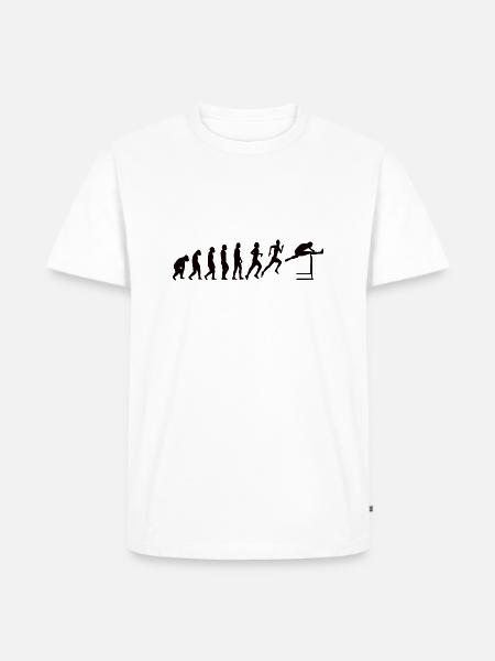 Hurdles Athletics Evolution Hurdler - Men's Premium Organic T-Shirt - white