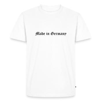 Fabriqué en Allemagne - T-shirt Premium bio Homme - blanc - Devant - Nico (187cm)