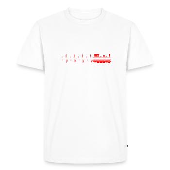 My love - Men's Premium Organic T-Shirt - white - Front - Nico (187cm)