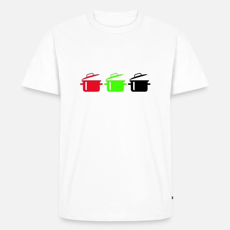 kochtöpfe - Männer Premium Bio T-Shirt - Weiß