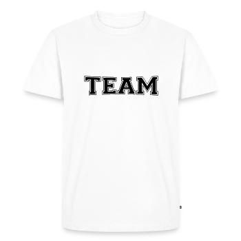 TEAM - Men's Premium Organic T-Shirt - white - Front - Nico (187cm)
