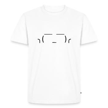 Laissez-le aller ! 🤷‍♂️ - T-shirt Premium bio Homme - blanc - Devant - Nico (187cm)