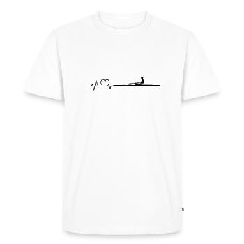Rowing heartbeat rower one - Men's Premium Organic T-Shirt - white - Front - Nico (187cm)