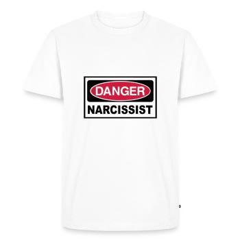 2541614 115188447 narcissist - Men's Premium Organic T-Shirt - white - Front - Nico (187cm)