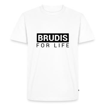Brudis for life / Brudi - T-shirt Premium bio Homme - blanc - Devant - Nico (187cm)