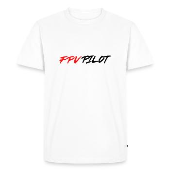 FPV Pilot - Men's Premium Organic T-Shirt - white - Front - Nico (187cm)