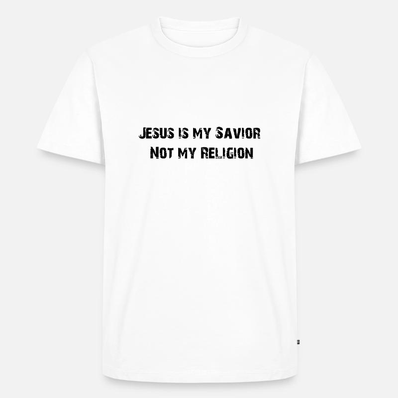 Savior - Männer Premium Bio T-Shirt - Weiß