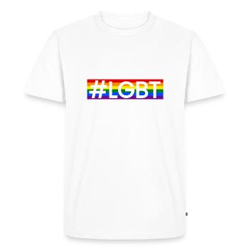 #LGBT - Men's Premium Organic T-Shirt - white - Front - Nico (187cm)