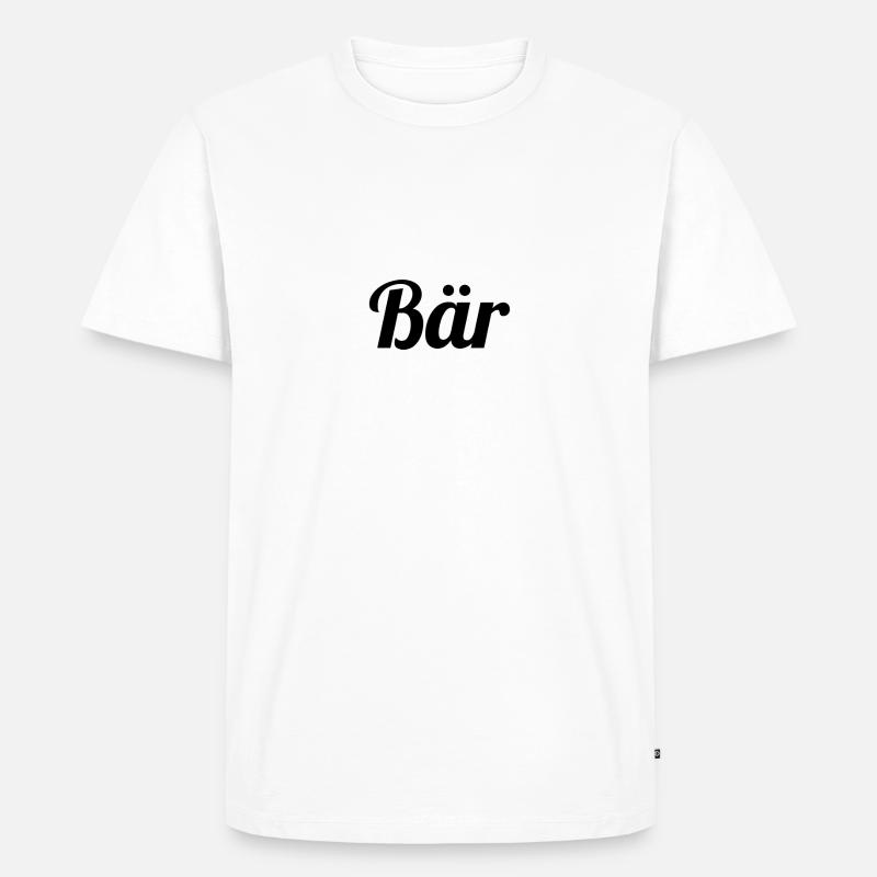 Bär - Männer Premium Bio T-Shirt - Weiß