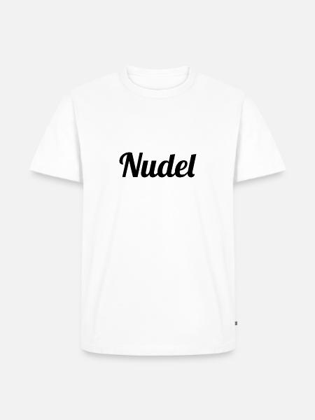 Nudel - Männer Premium Bio T-Shirt - Weiß