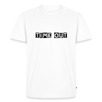 Time out - Männer Premium Bio T-Shirt - Weiß - Vorne - Nico (187cm)