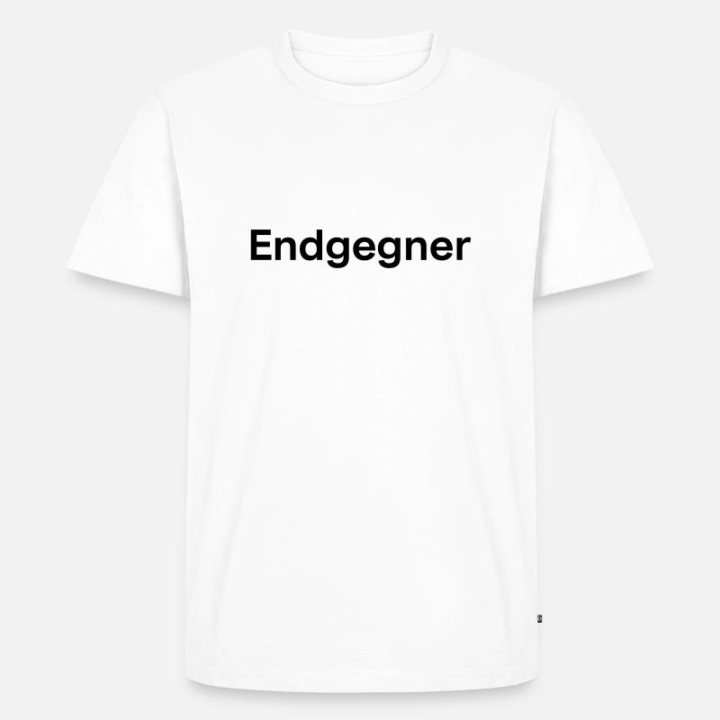 Endgegner - Männer Premium Bio T-Shirt - Weiß