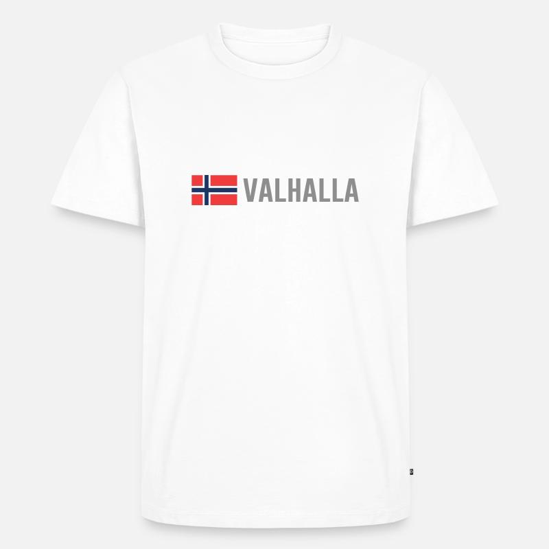 Wikinger Norwegen Walhalla - Männer Premium Bio T-Shirt - Weiß