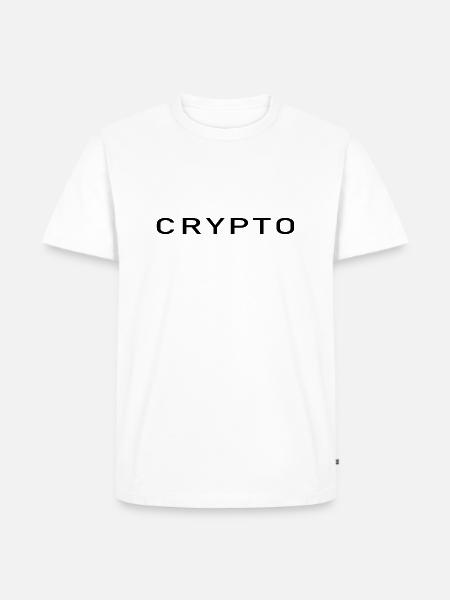 Crypto Clean - Männer Premium Bio T-Shirt - Weiß