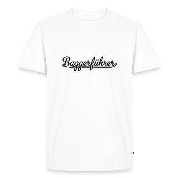 Excavator Driver - Men's Premium Organic T-Shirt - white - Front - Nico (187cm)