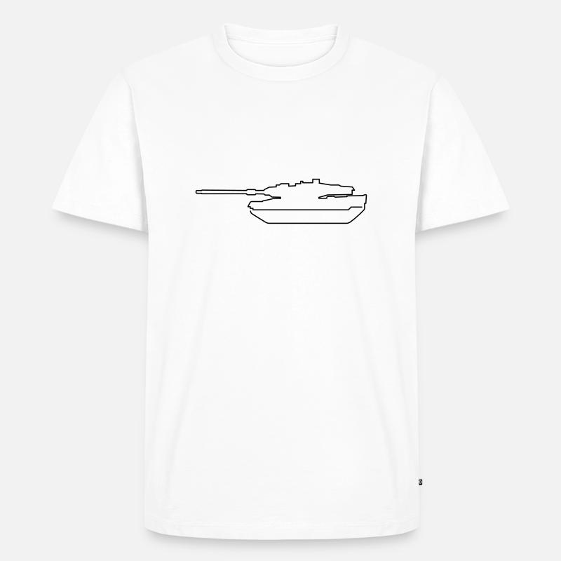 Panzer Leopard Heer - Männer Premium Bio T-Shirt - Weiß