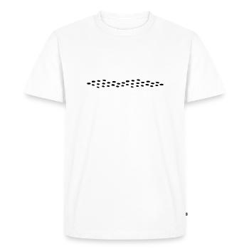 Ligne de traits - T-shirt Premium bio Homme - blanc - Devant - Nico (187cm)