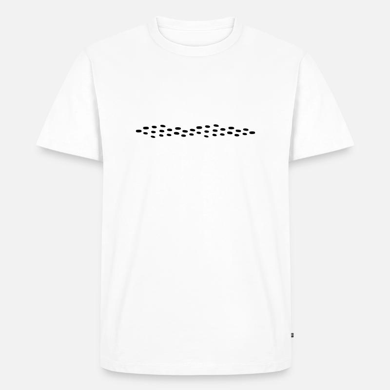 Striche Linie - Männer Premium Bio T-Shirt - Weiß