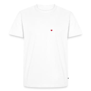 Le Petit Cœur De Maman - T-shirt Premium bio Homme - blanc - Devant - Nico (187cm)