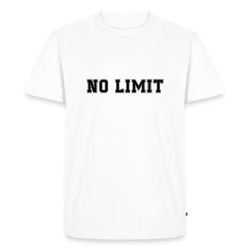 Pas de limite - T-shirt Premium bio Homme - blanc - Devant - Nico (187cm)