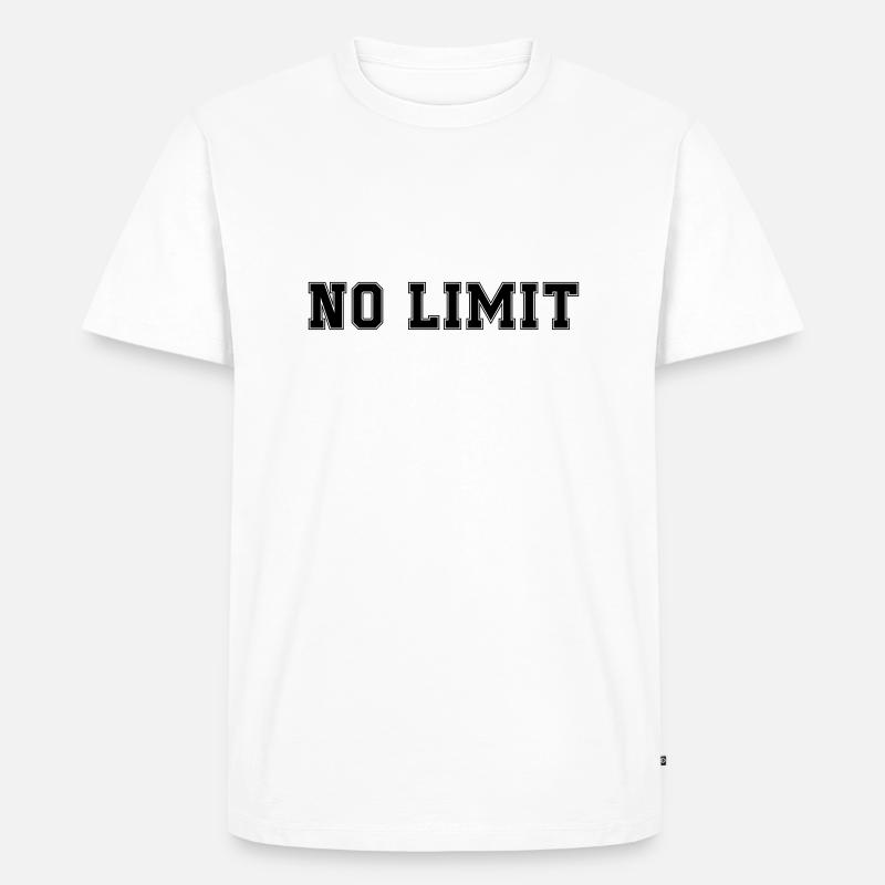 no limit - Männer Premium Bio T-Shirt - Weiß