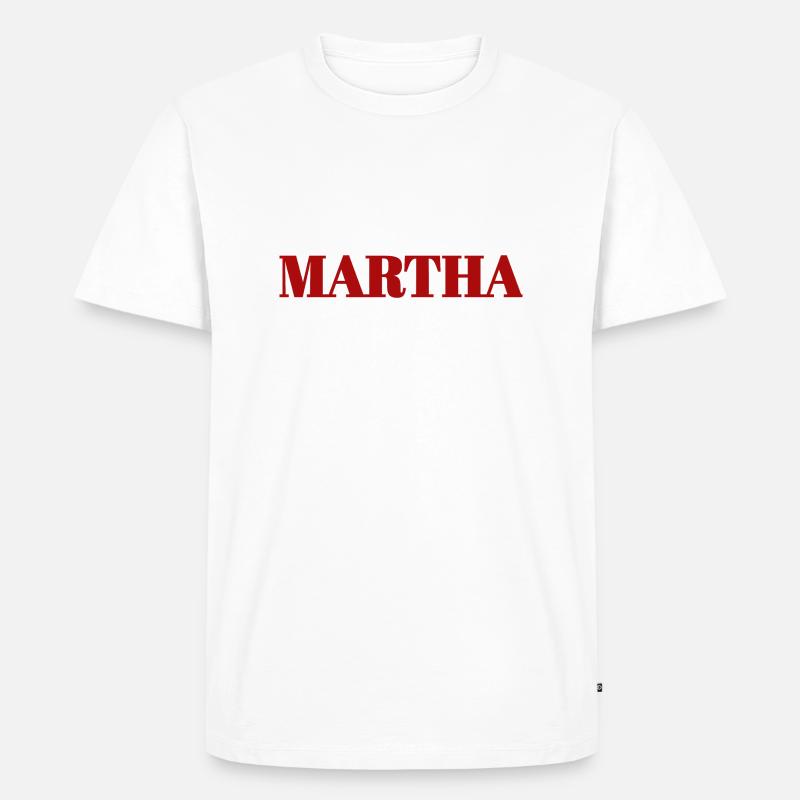 Martha - Männer Premium Bio T-Shirt - Weiß