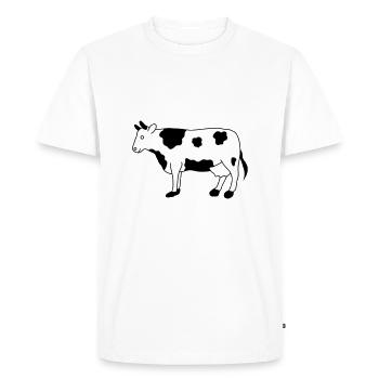 Cow black and white | Cows black color stains - Men's Premium Organic T-Shirt - white - Front - Nico (187cm)