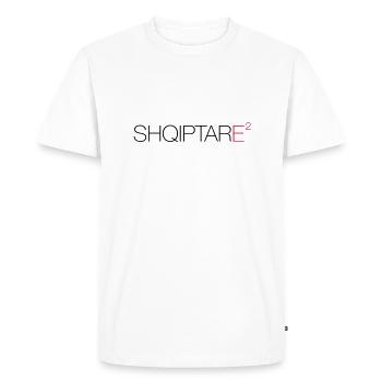 SHQIPTARE - T-shirt Premium bio Homme - blanc - Devant - Nico (187cm)