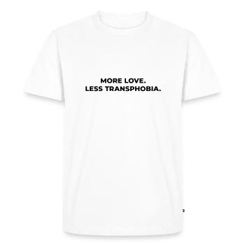 More Love Equality Trans King Trans Queen Humanity - T-shirt Premium bio Homme - blanc - Devant - Nico (187cm)
