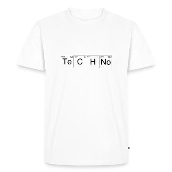 Techno - Men's Premium Organic T-Shirt - white - Front - Nico (187cm)