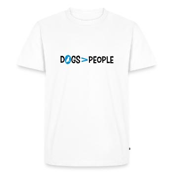 Logo Dogs People - Men's Premium Organic T-Shirt - white - Front - Nico (187cm)