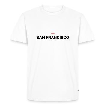 SAN FRANCISCO - T-shirt Premium bio Homme - blanc - Devant - Nico (187cm)