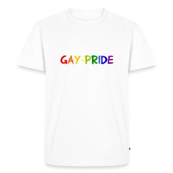 Gay Pride - Lesbian Rainbow Colors Marriage Equal - Men's Premium Organic T-Shirt - white - Front - Nico (187cm)