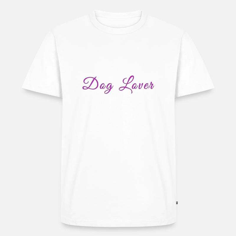 Dog Lover - Männer Premium Bio T-Shirt - Weiß