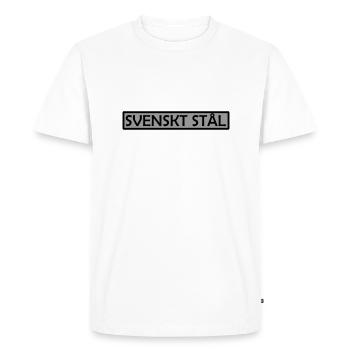 Swedish steel - Men's Premium Organic T-Shirt - white - Front - Nico (187cm)