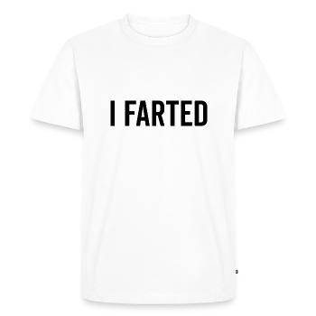 J’ai pété - T-shirt Premium bio Homme - blanc - Devant - Nico (187cm)