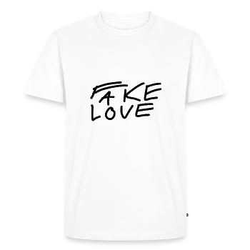 faux amour - T-shirt Premium bio Homme - blanc - Devant - Nico (187cm)