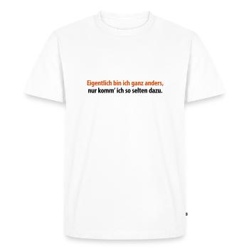 En fait, je suis différent. étranger étrange exot - T-shirt Premium bio Homme - blanc - Devant - Nico (187cm)