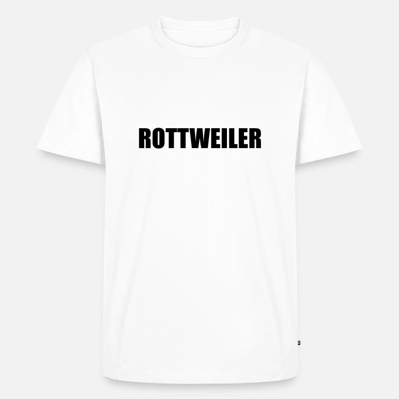 RottiMütze - Männer Premium Bio T-Shirt - Weiß