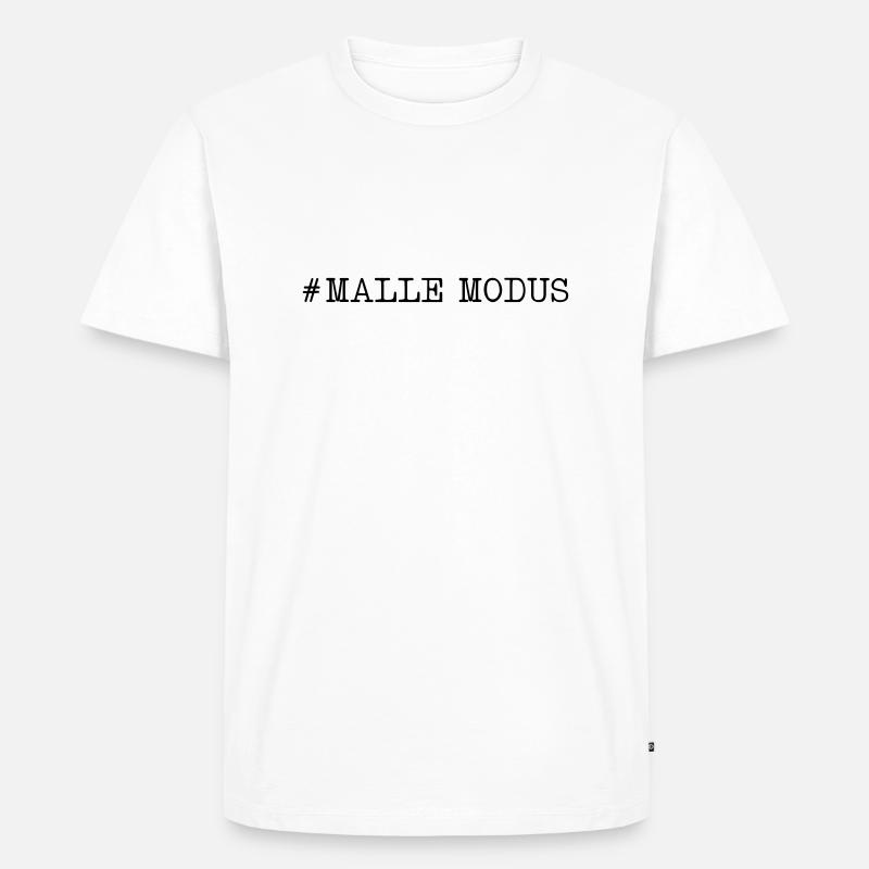 malle modus - Männer Premium Bio T-Shirt - Weiß