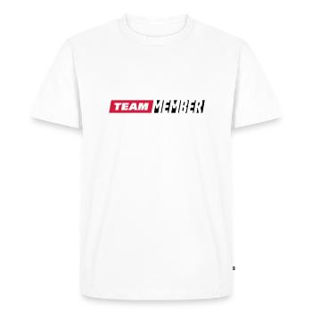 Membre de l'équipe - T-shirt Premium bio Homme - blanc - Devant - Nico (187cm)