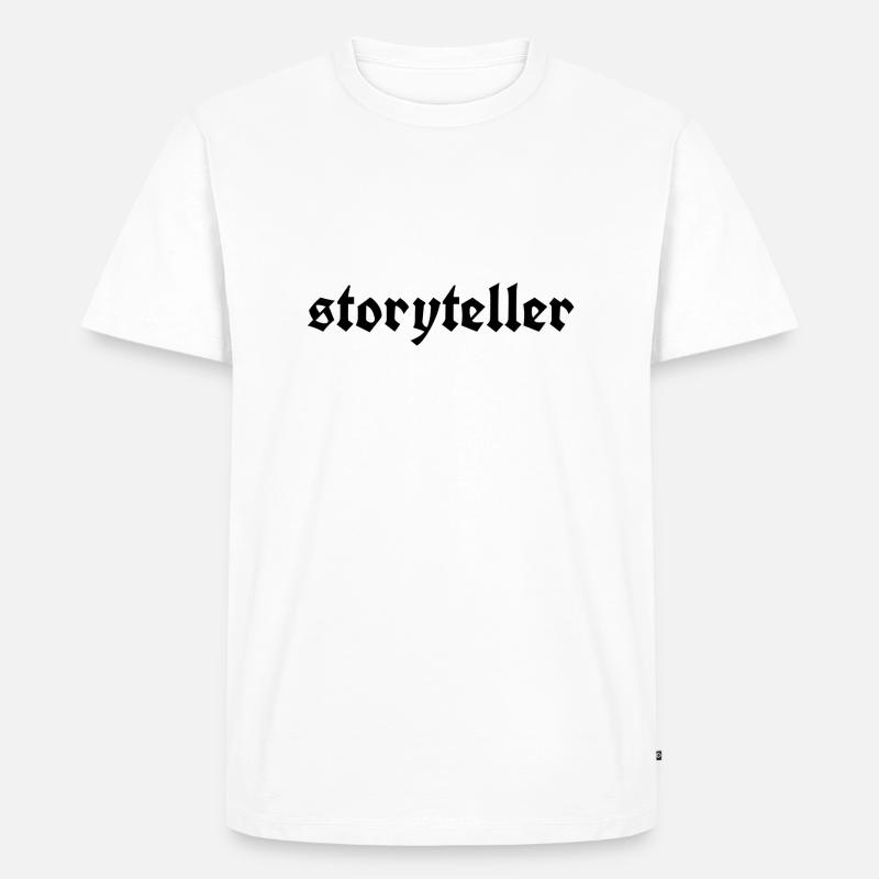 Erzähler - Männer Premium Bio T-Shirt - Weiß