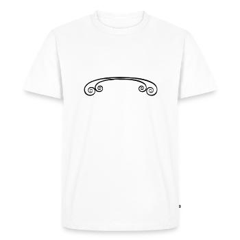 Trait de soulignement décoratif noir - T-shirt Premium bio Homme - blanc - Devant - Nico (187cm)