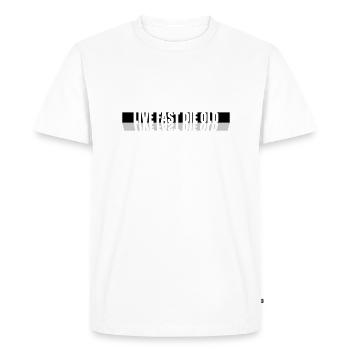 Vivre vite mourir - T-shirt Premium bio Homme - blanc - Devant - Nico (187cm)